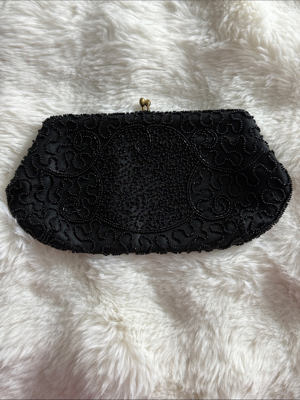 Vintage Walborg Beaded Evening Clutch with Kiss-Lock